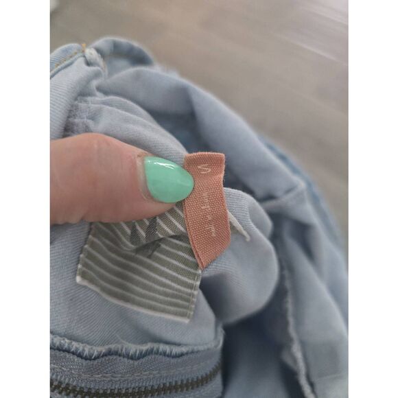 Women's One Teaspoon Mini Romper Jumpsuit Denim Chambray Light Wash Blue  Cotton - Picture 8 of 8